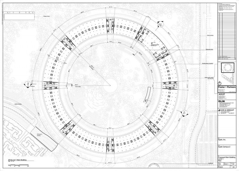Foster Partners Apple Campus 2 Drawing Map